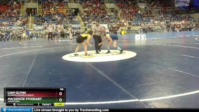 130 lbs Cons. Round 2 - Liam Glynn, Ellendale/Edgeley/Kulm vs Mackenzie Stoddart, Jamestown