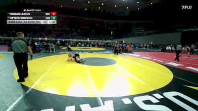 6A Boys 132 lbs Quarterfinal - Styles Simpson, Lakeridge Boys vs Roman Leaton, Roseburg Boys