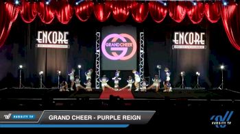 Grand Cheer - Purple Reign [2019 Senior - D2 - Small 3 Day 2] 2019 Encore Championships Houston D1 D2