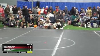 84 lbs Round 7 (8 Team) - Teo Triscaro, Donahue Black vs Nathan Gates, Neighborhood