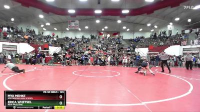 145 lbs Cons. Round 4 - Mya Menke, Southridge High School vs Erica Whetsel, New Palestine