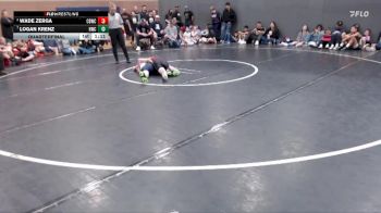 95 lbs Quarterfinal - Logan Krenz, Hawk Wrestling Club vs Wade Zerga, Challis Blackheart Wrestling Club