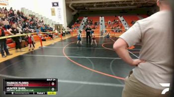 56-62 lbs Quarterfinal - Markos Flores, Powell Wrestling Club vs Hunter Baril, Greybull Basin Athletic Club