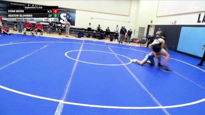 150 lbs Champ. Round 1 - Evan Moss, Alta vs Keaton Blowers, Layton