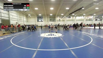 143 lbs Quarterfinal - Ryan Briggs, New England Gold WC vs Cash Torres, Merrimack