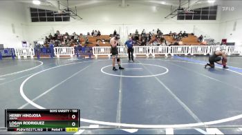 190 lbs Champ. Round 2 - Logan Rodriguez, Reedley vs Herby Hinojosa, South