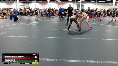 130 lbs Semis (4 Team) - Colin Kehs, Finger Lakes Elite vs Miranda Lencrerot, Terps East Coast Elite