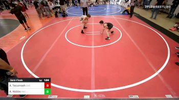 80 lbs Semifinal - Ashton Tecumseh, Claremore Wrestling Club vs Asher Hobbs, Salina Wrestling Club