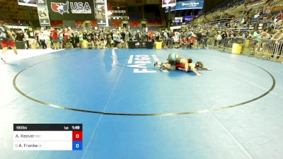 190 lbs Cons 16 #2 - Adam Keever, MD vs Andy Franke, IA