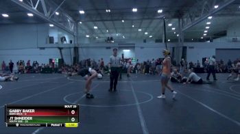 132 lbs Round 5 (10 Team) - Gabby Baker, Barn Bros vs JT SHNEIDER, South Side