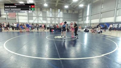 U17 Women - 57 lbs Champ. Round 1 - Echo Cranor, TX vs Bailey Rademaker, CA