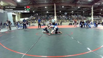 126 lbs Cons. Round 2 - Cole Baer, Spring Valley vs Tyler Thomas, Reed