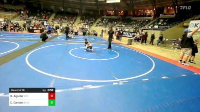 49 lbs Round Of 16 - Diego Aguilar, Tulsa Blue T Panthers vs Callen Carson, Black Fox Wrestling Club