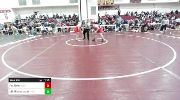 285 lbs Quarterfinal - Anthony Dew, Milford vs Drew Richardson, Tyngsborough/Dracut