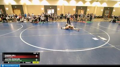 95 lbs 1st Place Match - Jaxten Bowler, Champions Wrestling Club vs Zaiden Hill, Nevada Elite