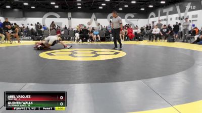 105 lbs Semis & 1st Wrestleback (8 Team) - Quentin Walls, California Black vs Abel Vasquez, Team 922