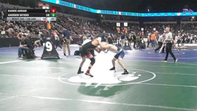 138 lbs Consi Of 16 #1 - Kaden Arram, Mt Carmel (SD) vs Andrew Myers, Liberty (CS)