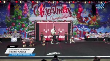 Cheer-riffic Techniques - Night Hawks [2024 L4 Senior Open Coed - D2] 2024 Spirit Celebration Christmas Grand Nationals