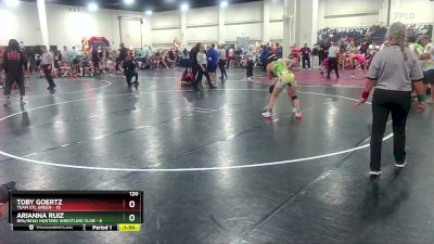 120 lbs Placement (16 Team) - Arianna Ruiz, RPA/Head Hunters Wrestling Club vs Toby Goertz, Team STL Green