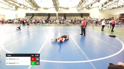73 lbs Rr Rnd 6 - Diego Palomo, South Side Wrestling Club vs Quinn Bagnell, Orchard South WC