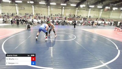 215 kg Quarterfinal - Hayden Shults, Meeker vs Frankie Gargus, Cedarege