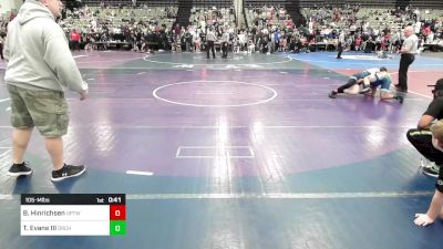 105-M lbs Quarterfinal - Brayden Hinrichsen, Upper Township vs Tyrone Evans III, Orchard South WC