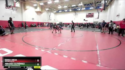 105 lbs Cons. Round 3 - Diana Arcia, Golden Valley vs Miranda Gutiérrez, Highland (Bakersfield)