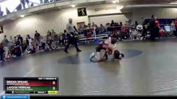 88 lbs Cons. Round 3 - Bricen Spears, Quaker Wrestling Club vs Laydon Morgan, Elwood Wrestling Academy