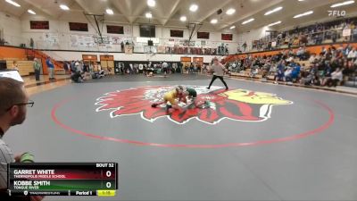 84 lbs Round 2 - Garret White, Thermopolis Middle School vs Kobbe Smith, Tongue River