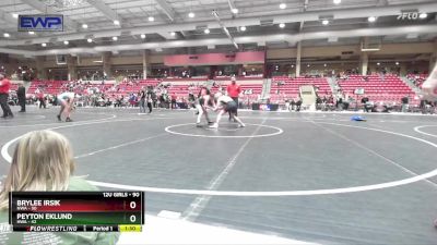 90 lbs Semifinal - BryLee Irsik, NWA vs Peyton Eklund, HWA