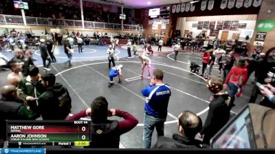 145 lbs Champ. Round 1 - Aaron Johnson, Coeur D`Alene High School vs Matthew Gore, Orting