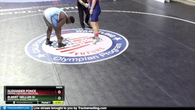 285 lbs Quarterfinal - Alexander Ponce, Ground Creatures Wrestling vs Elbert Nellum Iv, South High School Wrestling