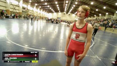 120 lbs Cons. Round 5 - Justin Christensen, Uintah vs Joel Frazier, Lone Peak