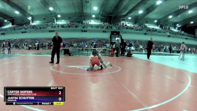 138 lbs Quarterfinal - Justin Schutter, Missouri vs Carter Shipers, Chillicothe Wrestling Club