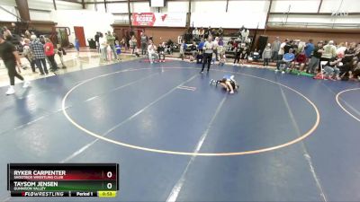 71 lbs Cons. Semi - Taysom Jensen, Gunnison Valley vs Ryker Carpenter, Shootbox Wrestling Club