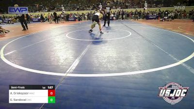 73 lbs Semifinal - Abram Griekspoor, Maize WC vs Graham Sandoval, Cowboy Wrestling Club