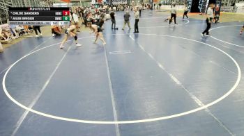 Junior Girls - 140 lbs Quarters - Ailee Briggs, Swamp Monsters Wrestling Club vs Chloe Sanders, Big Game Wrestling Club