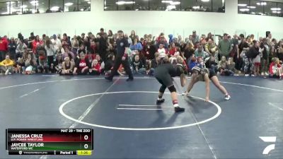 110 lbs Cons. Round 2 - Janessa Cruz, U.P. Power Wrestling vs Jaycee Taylor, Waterford WC