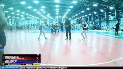 110 lbs Rd# 9- 11:30am Saturday - Lilli Cooper, Iowa Ladies vs Renee Hudson, Tri State Training Center