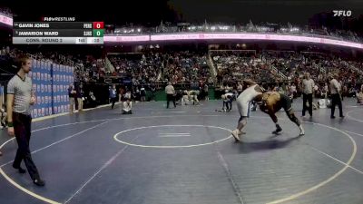 3A 215 lbs Cons. Round 2 - Gavin Jones, Person vs Jamarion Ward, South Johnston High School