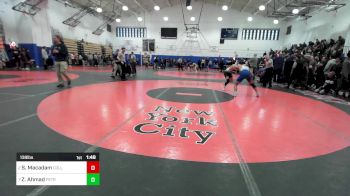 138 lbs Quarterfinal - Sacha Macadam, Collegiate School-NY vs Zaid Ahmad, Petrides-PSAL