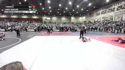 58 lbs Consi Of 8 #2 - J Arreola, Wrightwood Wrestling Club vs Jordy Sinclair, Willows Wrestling