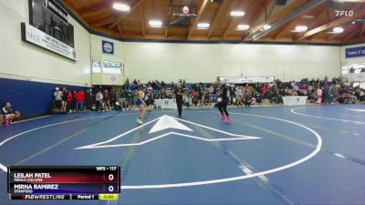 117 lbs Champ. Round 2 - Leilah Patel, Menlo College vs Mirna Ramirez, Stanford