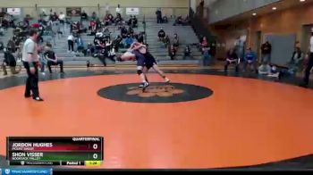 182 lbs Quarterfinal - Jordon Hughes, Mount Baker vs Shon Visser, Nooksack Valley