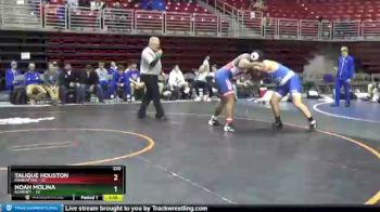 220 lbs Round 3 (8 Team) - Noah Molina, Kearney vs Talique Houston, Manhattan