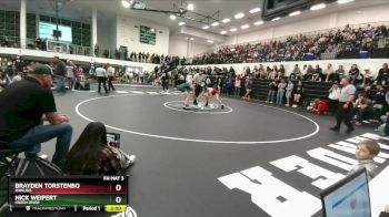 144 lbs Semifinal - Brayden Torstenbo, Rawlins vs Nick Weipert, Green River