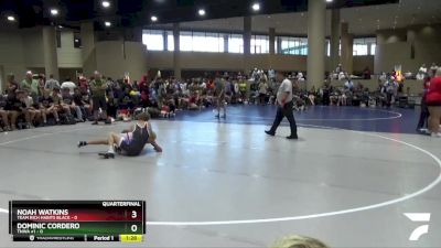 106 lbs Quarters & 3rd Wb (32 Team) - Noah Watkins, Team Rich Habits Black vs Dominic Cordero, TNWA #1