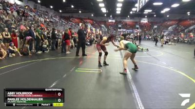 139 lbs Quarterfinal - Abby Holbrook, Michigan Center Young Cardinals vs Paiglee Moldenhauer, Atlanta Youth WC