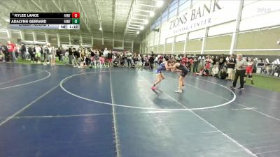 100 lbs Champ. Round 1 - Kylee Lance, Uintah Wrestling vs Adalynn Gerrard, Evanston Elite Wrestling