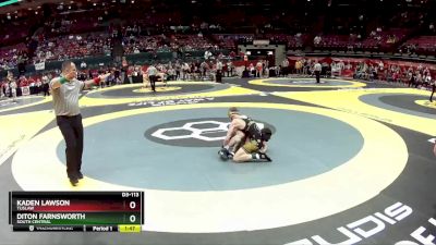 D3-113 lbs Quarterfinal - Kaden Lawson, Tuslaw vs Diton Farnsworth, South Central